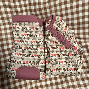 Patagonia Kids Matching Set - Pink and Cream